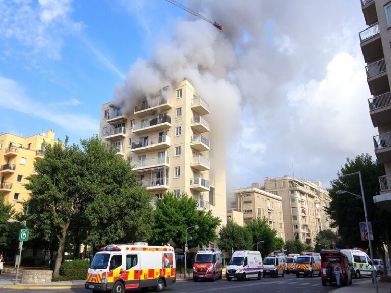 Malta Residents rescued from balconies after apartment block fire