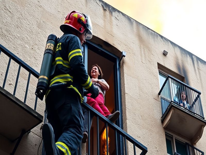 Malta Residents rescued from balconies after apartment block fire