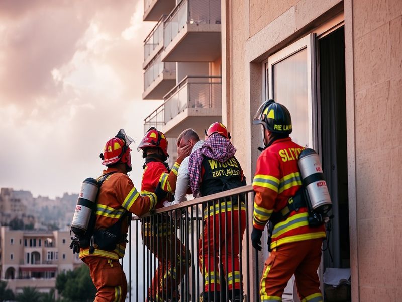 Malta Residents rescued from balconies after apartment block fire