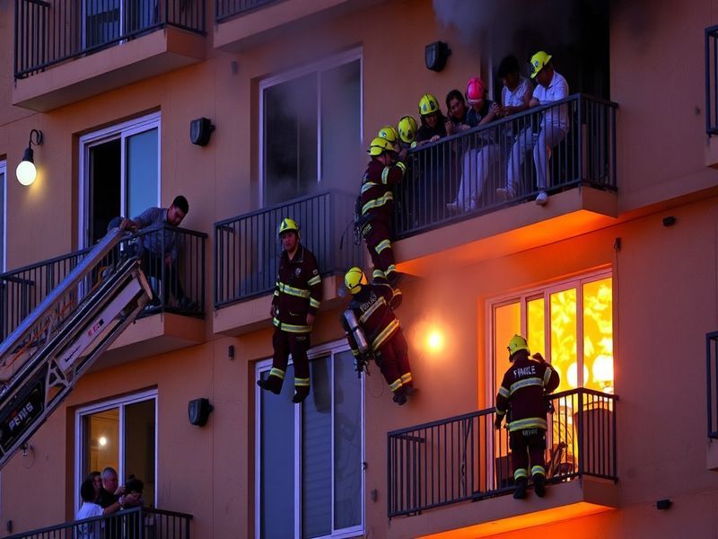 Malta Residents rescued from balconies after apartment block fire
