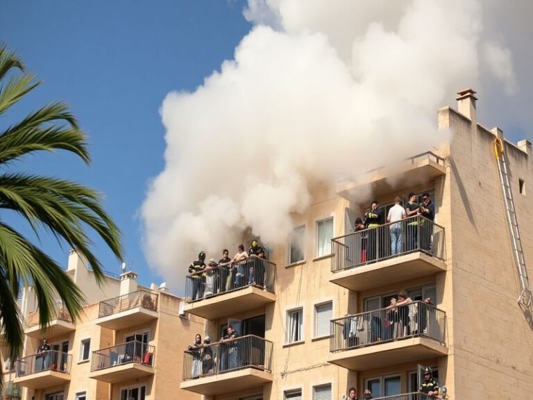 Malta Residents rescued from balconies after apartment block fire