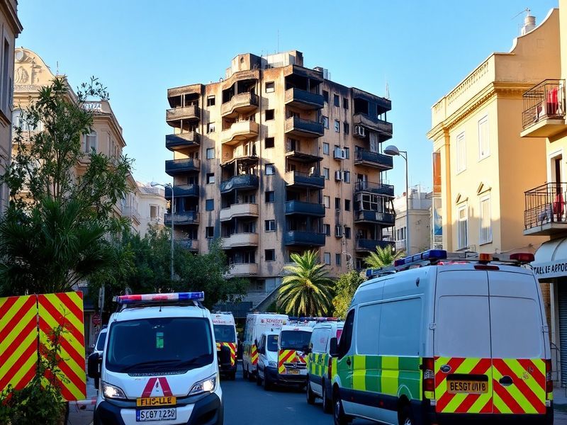 Malta Residents rescued from balconies after apartment block fire
