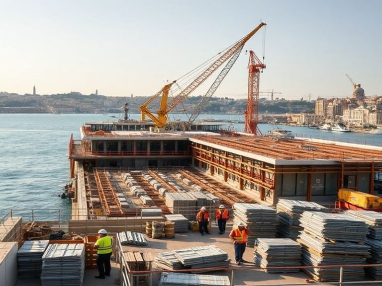 Malta Valletta fast ferry terminal repairs near completion after Storm Harry damage