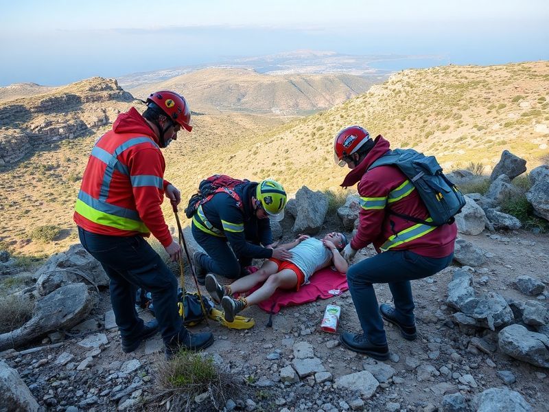Malta Hiker rescued by emergency responders after suffering broken leg in Nadur