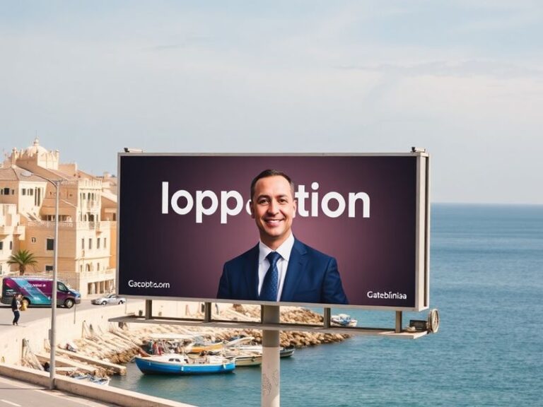 Malta Opposition set to launch podcast as billboard appears in Msida