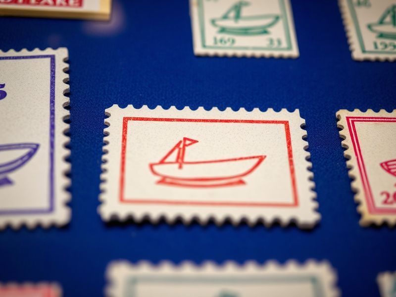 Malta Gozo boat stamps at Il-Ħaġar museum, Victoria