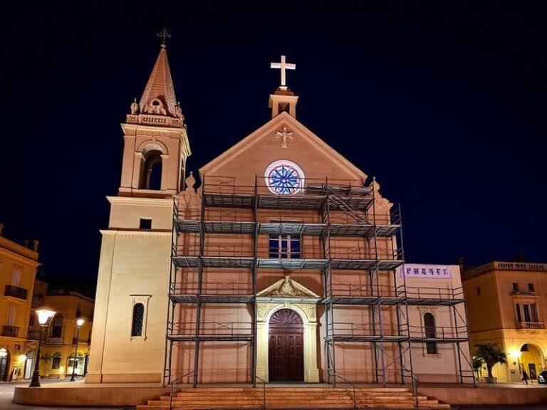Malta Restoration works and new lighting for Floriana parish church