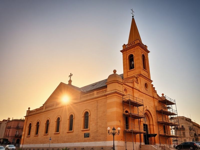 Malta Restoration works and new lighting for Floriana parish church