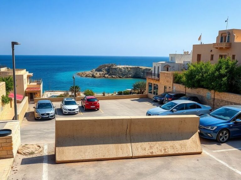 Malta Mayor complains after Ħondoq car park partly cordoned off with concrete blocks