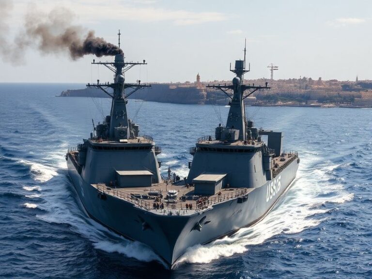 Malta US destroyer hits Iran cargo ship trying to evade blockade