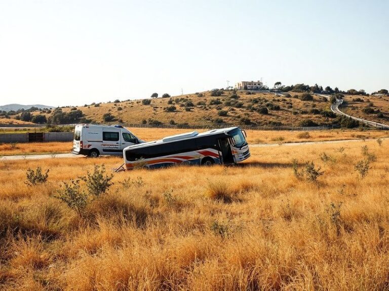 Malta Tourists injured as minibus crashes into a field in Marfa