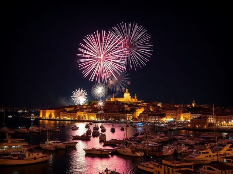 Malta Fireworks light up the Valletta sky