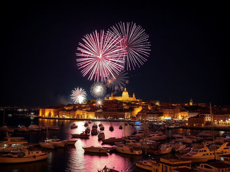 Malta Fireworks light up the Valletta sky