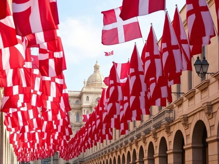 Malta New national flag-raising record established with 964 flags