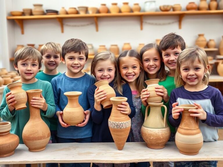 Malta Workshop for children on how to craft clay vases