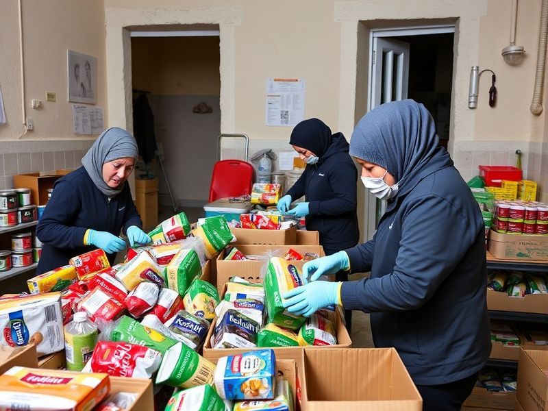 Malta At a house in Victoria, Caritas hands out food, legal aid and advice