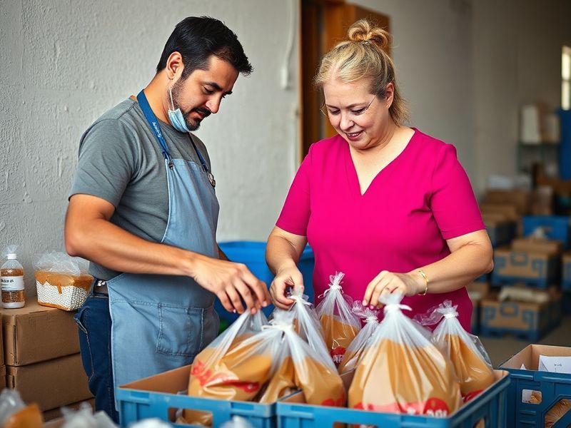 Malta At a house in Victoria, Caritas hands out food, legal aid and advice
