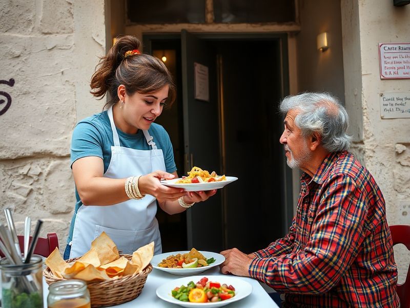 Malta At a house in Victoria, Caritas hands out food, legal aid and advice