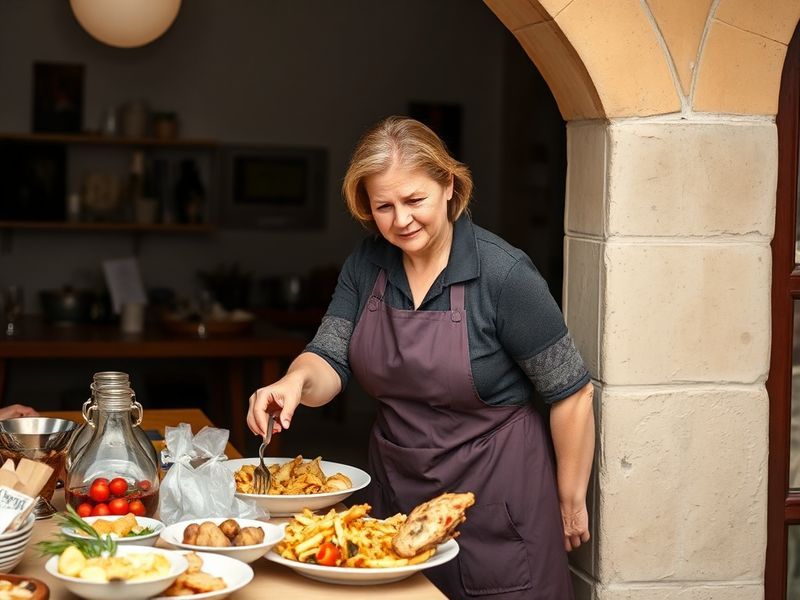 Malta At a house in Victoria, Caritas hands out food, legal aid and advice