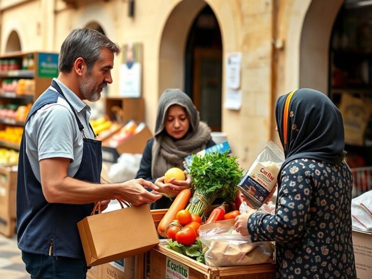 Malta At a house in Victoria, Caritas hands out food, legal aid and advice