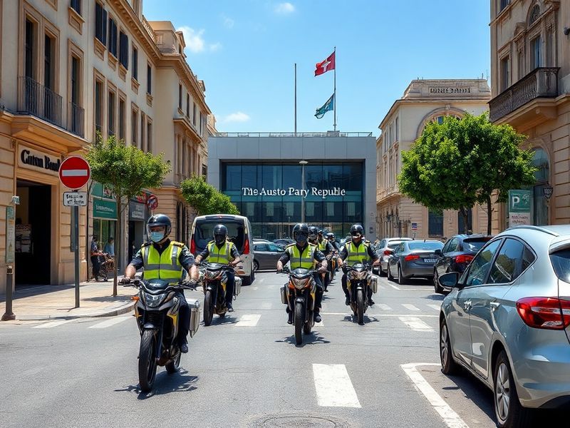 Malta It takes up to nine transport officers to ‘assist’ traffic next to PL HQ