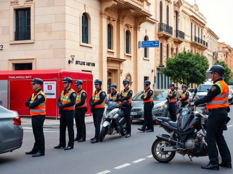 Malta It takes up to nine transport officers to ‘assist’ traffic next to PL HQ