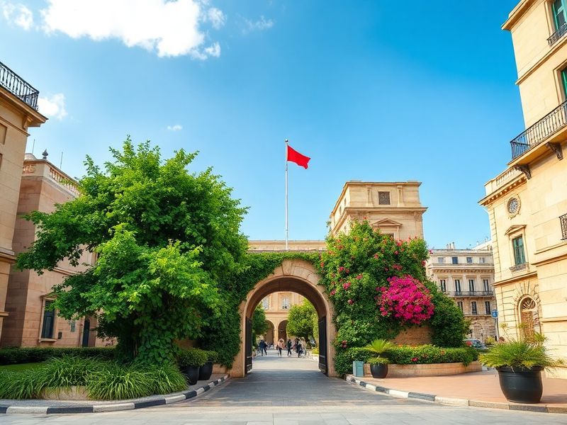 Malta City Gate gets a floral makeover