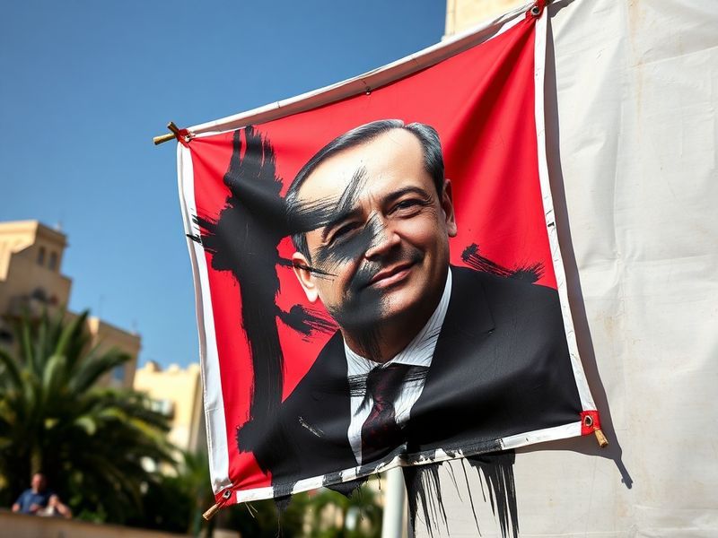 Malta 'I'm not scared': Banner of Gozo PN candidate vandalised