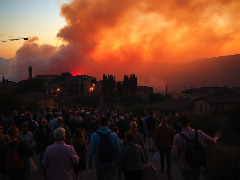 Malta Thousands flee Tuscany wildfire