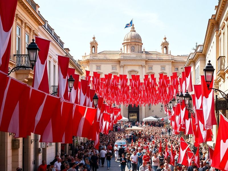 Malta Live: A sea of red and white floods Valletta for high-stakes May Day rally