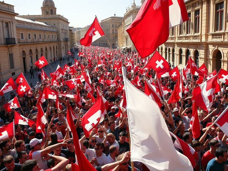 Malta A sea of red and white floods Valletta for high-stakes May Day rally