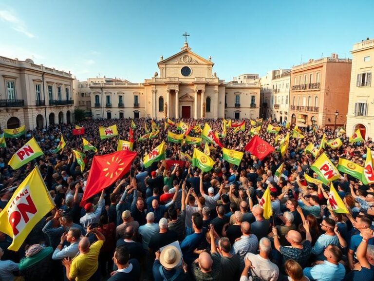 Malta Live: PN supporters gather in Lija for first mass meeting of campaign