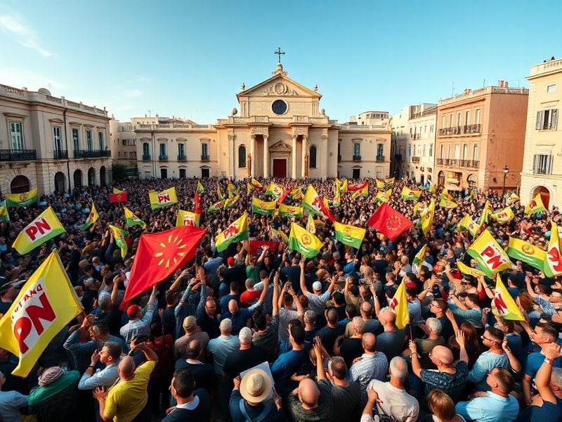 Malta Live: PN supporters gather in Lija for first mass meeting of campaign