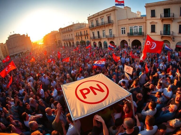 Malta Live: PN supporters gather in Lija for first mass meeting of campaign
