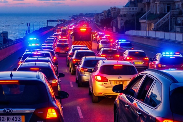 Malta Malta’s Morning Gridlock: Three Accidents Cause Traffic Chaos