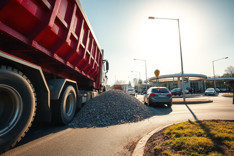 Malta Gravel Spill Chaos Near Lija Roundabout