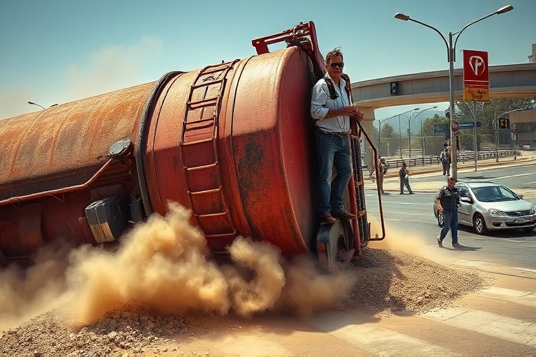 Malta Gravel Spill Causes Chaos Near Lija Roundabout
