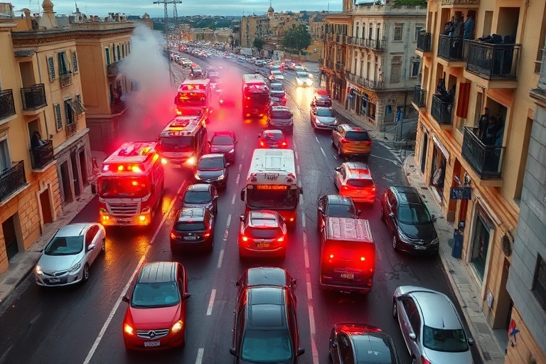 Malta Malta’s Morning Gridlock: Three Accidents Cause Traffic Chaos