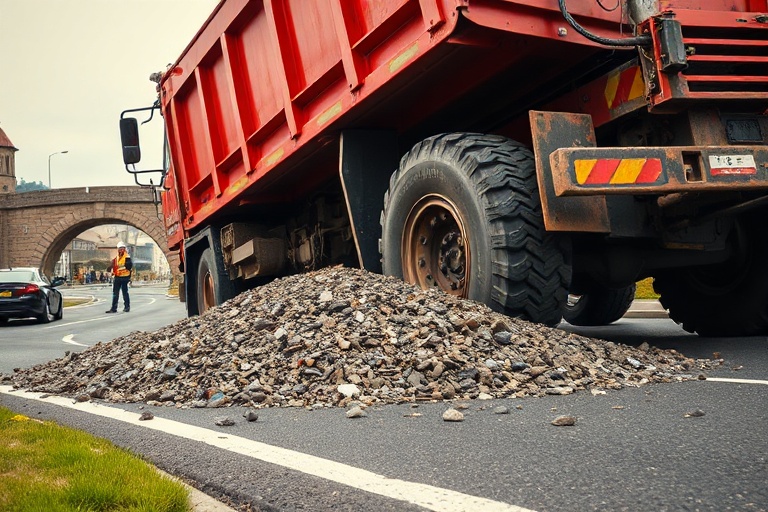 Malta Gravel Spill Chaos Near Lija Roundabout