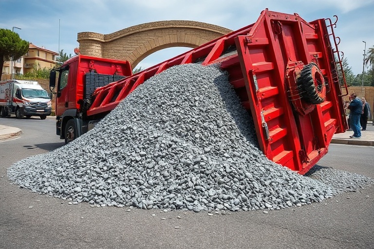 Malta Gravel Spill Chaos: Truck Overturns Near Lija Roundabout