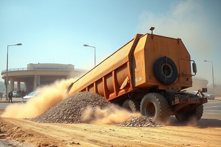 Malta Truck carrying gravel overturns near Lija roundabout