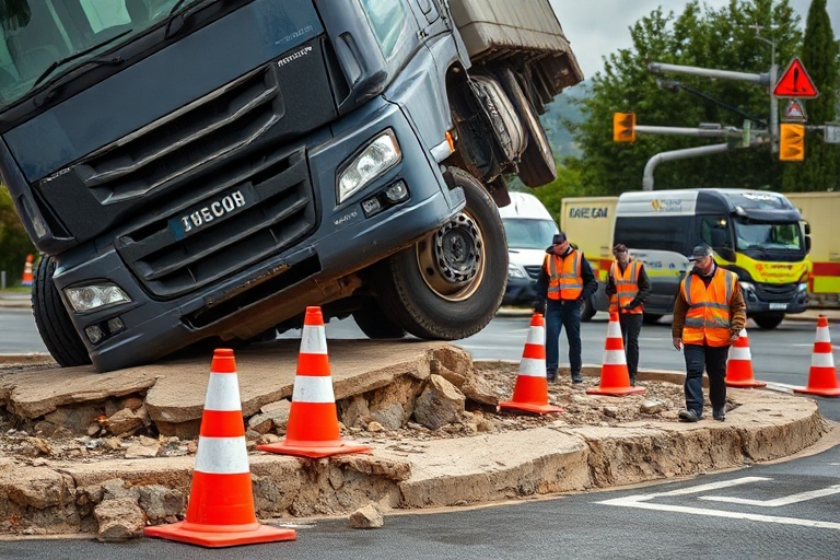 Malta Lija Roundabout to be Resurfaced After Truck Crash