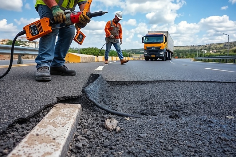 Malta Lija Roundabout Resurfacing Begins After Truck Crash