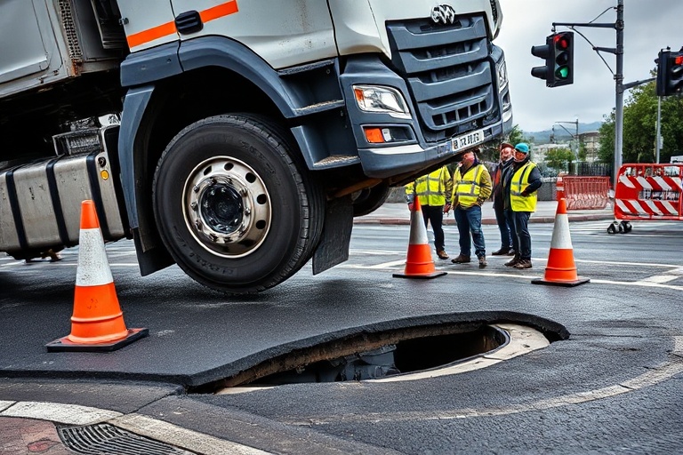 Malta Lija Roundabout Resurfacing Begins After Truck Crash