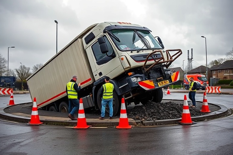 Malta Lija Roundabout Gets Facelift After Truck Crash