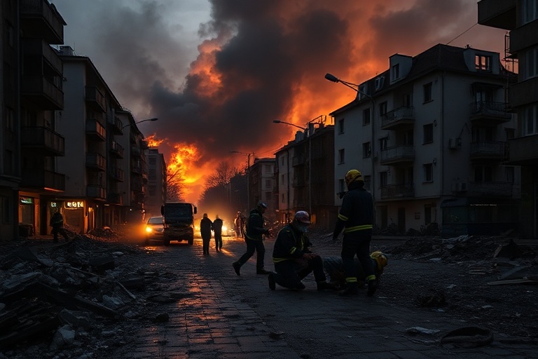 Malta Kyiv Under Fire: Heavy Russian Strikes Kill One, Wound 31