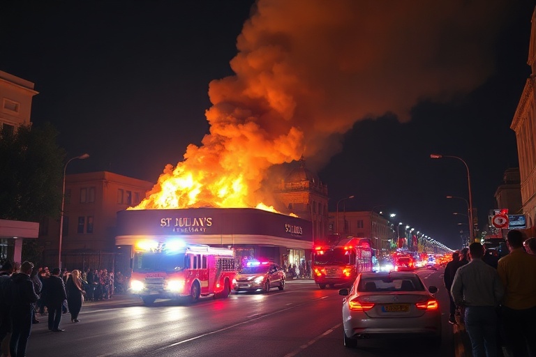 Malta Fire in St Julian’s: Traffic Chaos as Restaurant Blaze Disrupts Paceville
