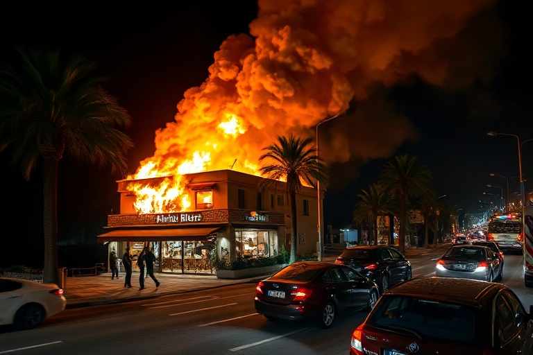Malta St Julian’s Restaurant Fire Causes Traffic Chaos