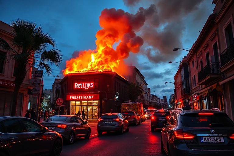 Malta St Julian’s Restaurant Fire Causes Traffic Chaos