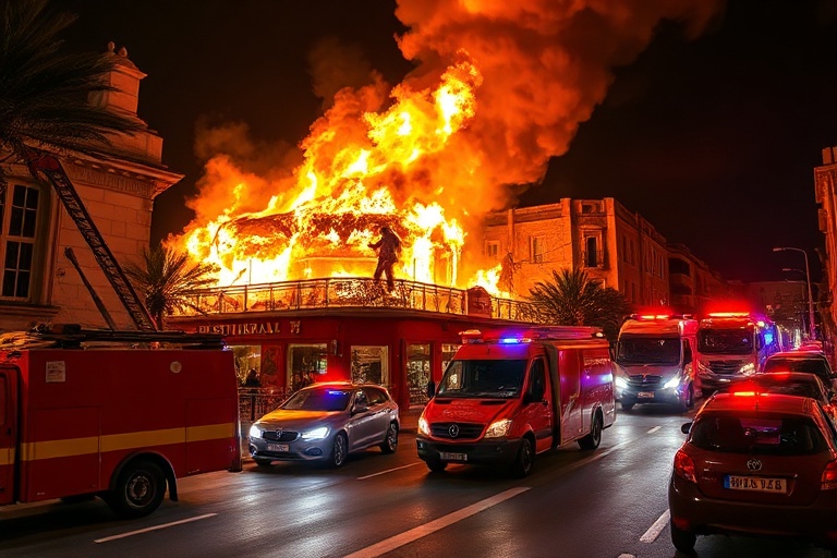 Malta St Julian’s Restaurant Fire Causes Traffic Havoc